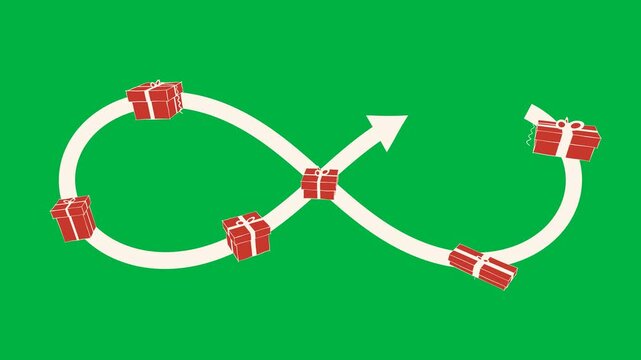 Sustainable Christmas concept: Gifts in Circular Economy