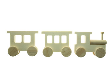 Wooden toy train set with transparent background © Floren Horcajo
