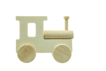Wooden toy train engine on transparent background © Floren Horcajo