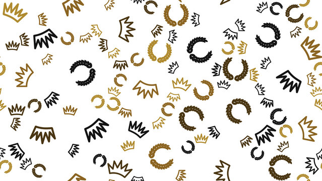 Scattered Crowns and Laurel Wreaths Pattern