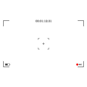 Camera viewfinder icon isolated on transparent background