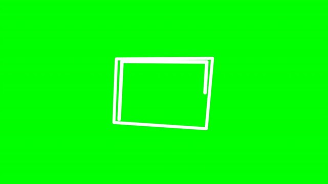 Shape White Double Box Green Screen Animation