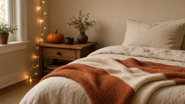 bed in a bedroom