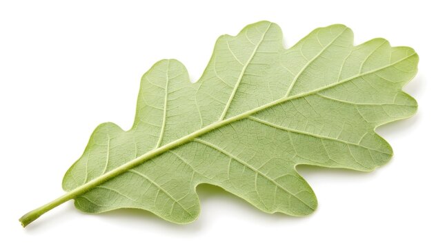 green leaf isolated on white