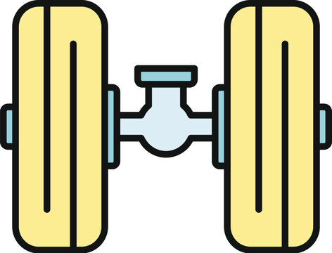 Car axle connecting two wheels, an automotive part for vehicle repair and maintenance