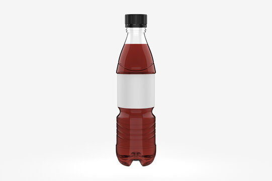 PET plastic bottle isolated on a clean white background. 3d illustration