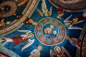 Obraz premium Subiaco. The Monastery of Saint Benedict, or Sanctuary of the Sacred Cave
