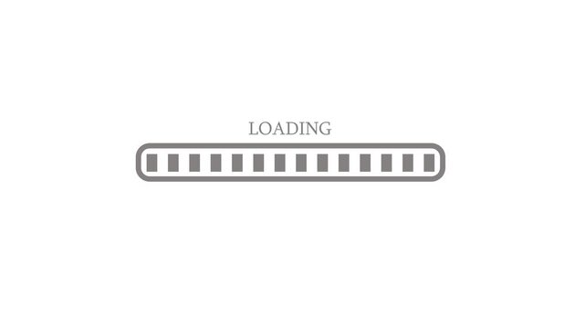 Minimal Animated Loading Indicator with Waiting Progress Bar User Interface Element