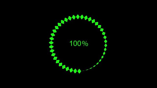 Data Processing Loading Animation with Waiting Progress Bar Visualization