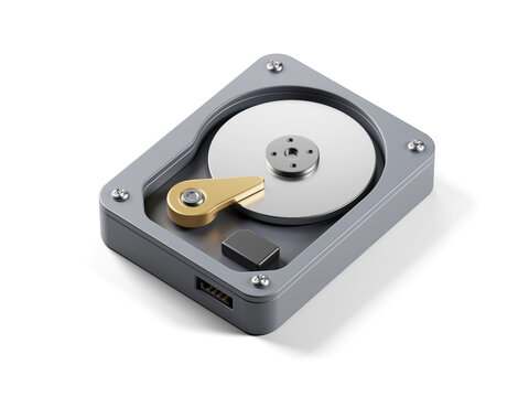 HDD icon. Hard Disk Drive sign. Computer storage symbol. 3d illustration
