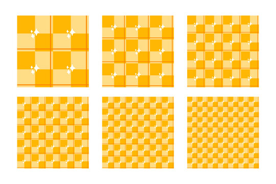 Orange Checkerboard Pattern Adds Sparkling Decorative Accents