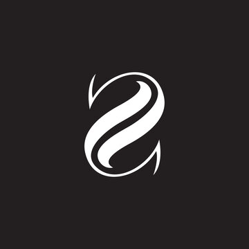 letter z number 2 curves arrow elegant rotate logo vector