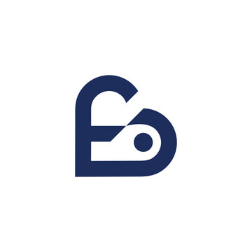 letter fb abstract loop love shape wedding logo vector