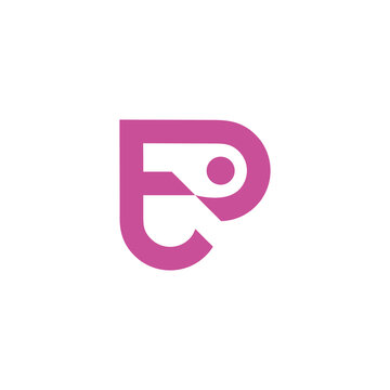 letter tp abstract simple linked geometric dot logo vector