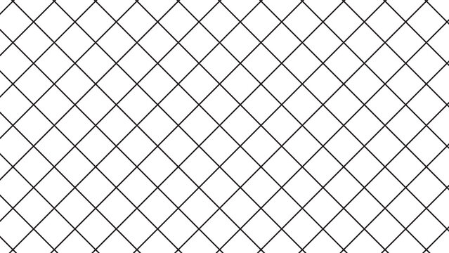 Cross hatched diagonal square grid pattern in black lines with diamond hatch white graphic design geometric background monochrome abstract structure backdrop