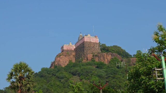 Thirukalukundram Arulmigu Sri Vedhagiriswarar Temple near chengalpattu, also known as Kazhugu koil or Eagle temple. famous shiva temple in Tamil Nadu, one at foot-hill and the other at top hill temple