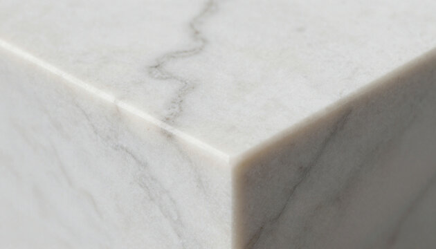 White marble vein beside a beveled edge