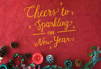 Cheers to sparkling new years word © Rawpixel.com