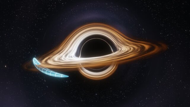 Spaghettification effect near supermassive black hole accretion disk gravitational distortion