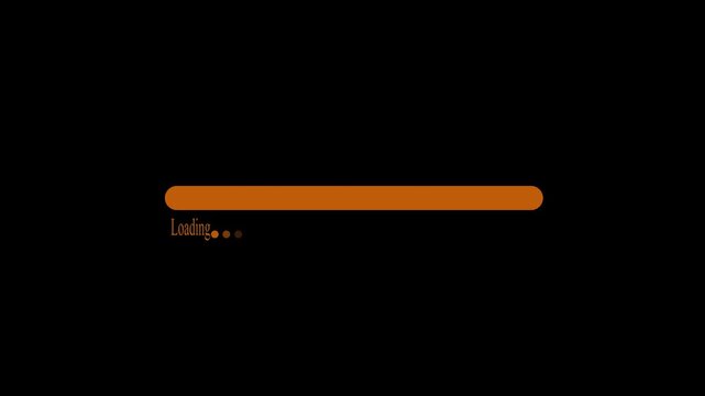 Minimal loading screen with a progress bar and loading text animation