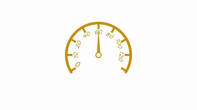 Simple Speed Meter Animation Featuring Dynamic Gauge Movement and Clean Digital Dashboard Visualization Concept