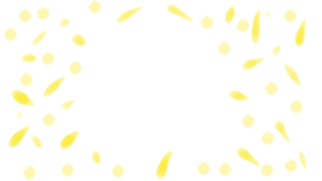 黄色のポップなドットと手書き風ラインのフレーム 背景イラスト