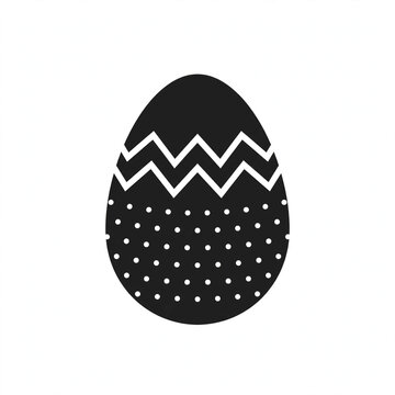 Decorated Easter egg with pattern icon