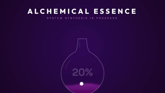 Magenta Alchemy Potion Fill Loader for Fantasy Game Ui and Industrial Progress Visualization
