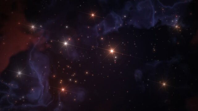 Cosmic Nebulae and Exploding Stars Fade into Endless Darkness of Space