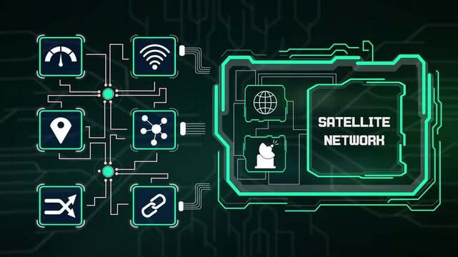 Monitoring satellite network communication dashboard with real time signal frequency logs