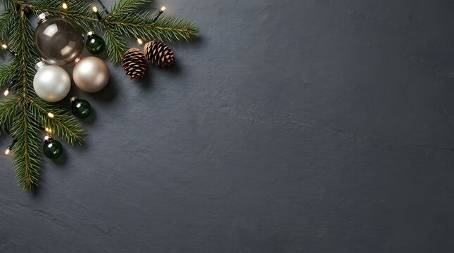 A beautifully decorated christmas corner with ornaments and lush greenery creates a festive and inviting atmosphere for the holiday season and beyond