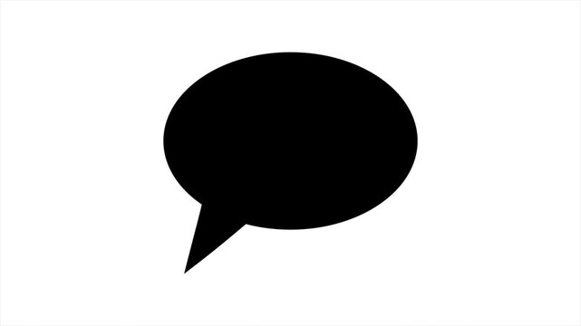 Blank Empty Speech Bubbles Silhouette Isolated on White Background