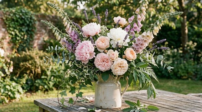 Garden flower bouquet