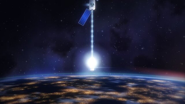Rotating skyhook tether catching payload capsule above atmosphere