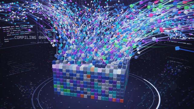 Source Code Compilation And Building Data Cube With Holographic UI Interface Loop