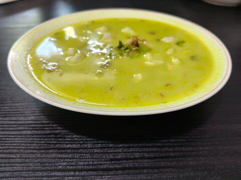 Batagor with green soup