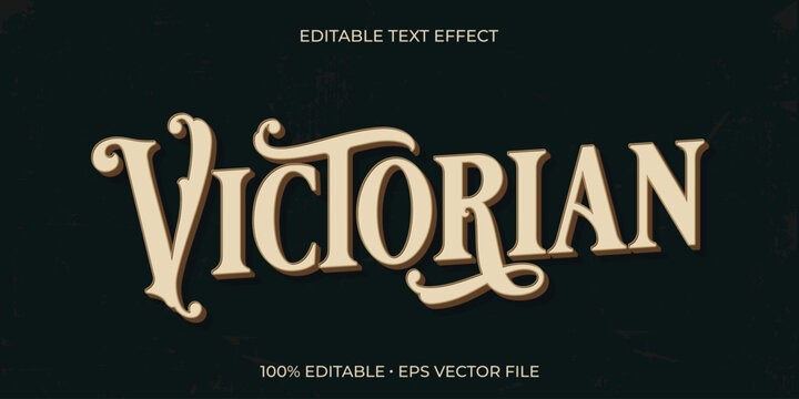 Victorian editable text effect