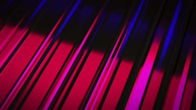 Metal texture with purple neon blades. Wipe style transition video loop. Shiny graphics, background with geometric lines and shiny construction aesthetic