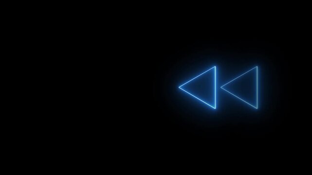 glowing neon arrow pointing graphic animation. Arrow sign symbol looping animation direction concept animated in transparent background.