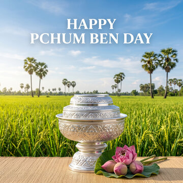 Pchum ben day celebration social media post background