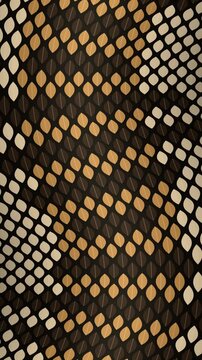 Brown and beige snake skin animal pattern vertical motion loop