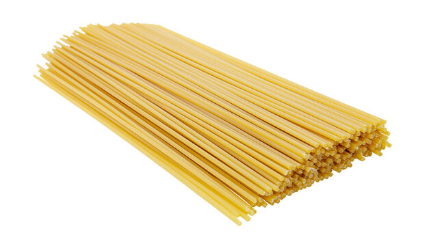 Dry uncooked spaghetti pasta noodles bundle