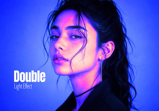 Double Light Effect on Woman Portrait