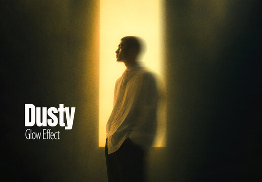Dusty Glow Photo Effect with Cinematic Golden Light Portrait