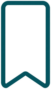 Minimal bookmark ribbon outline icon