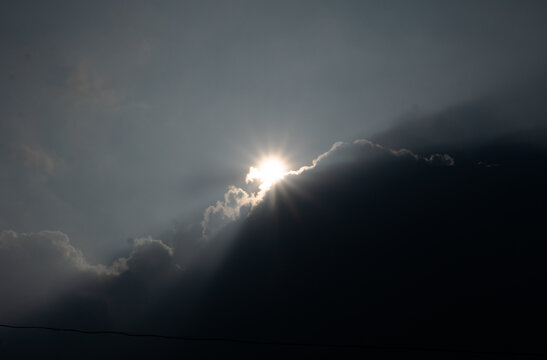 sun rays and clouds