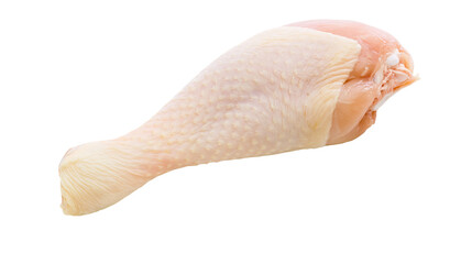 Raw fresh chicken drumstick with skin on © Elodie