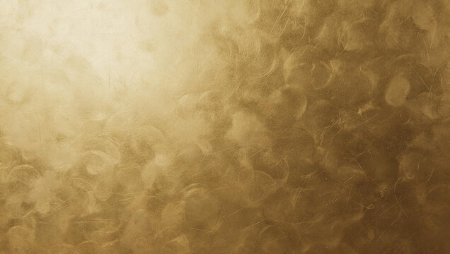 Brushed Gold Metallic Texture Background with Circular Pattern