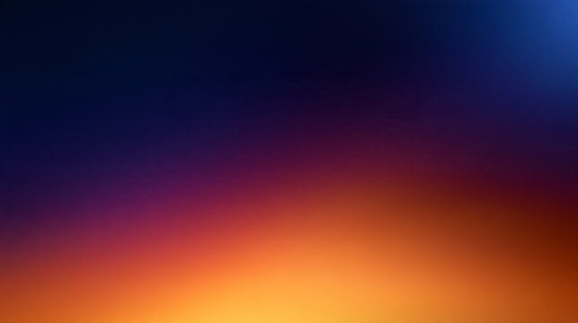 Abstract Sunset Gradient Background with Warm Orange and Dark Blue