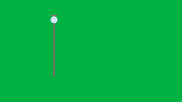 New Year 2027 Countdown with Swinging Pendulum on Green